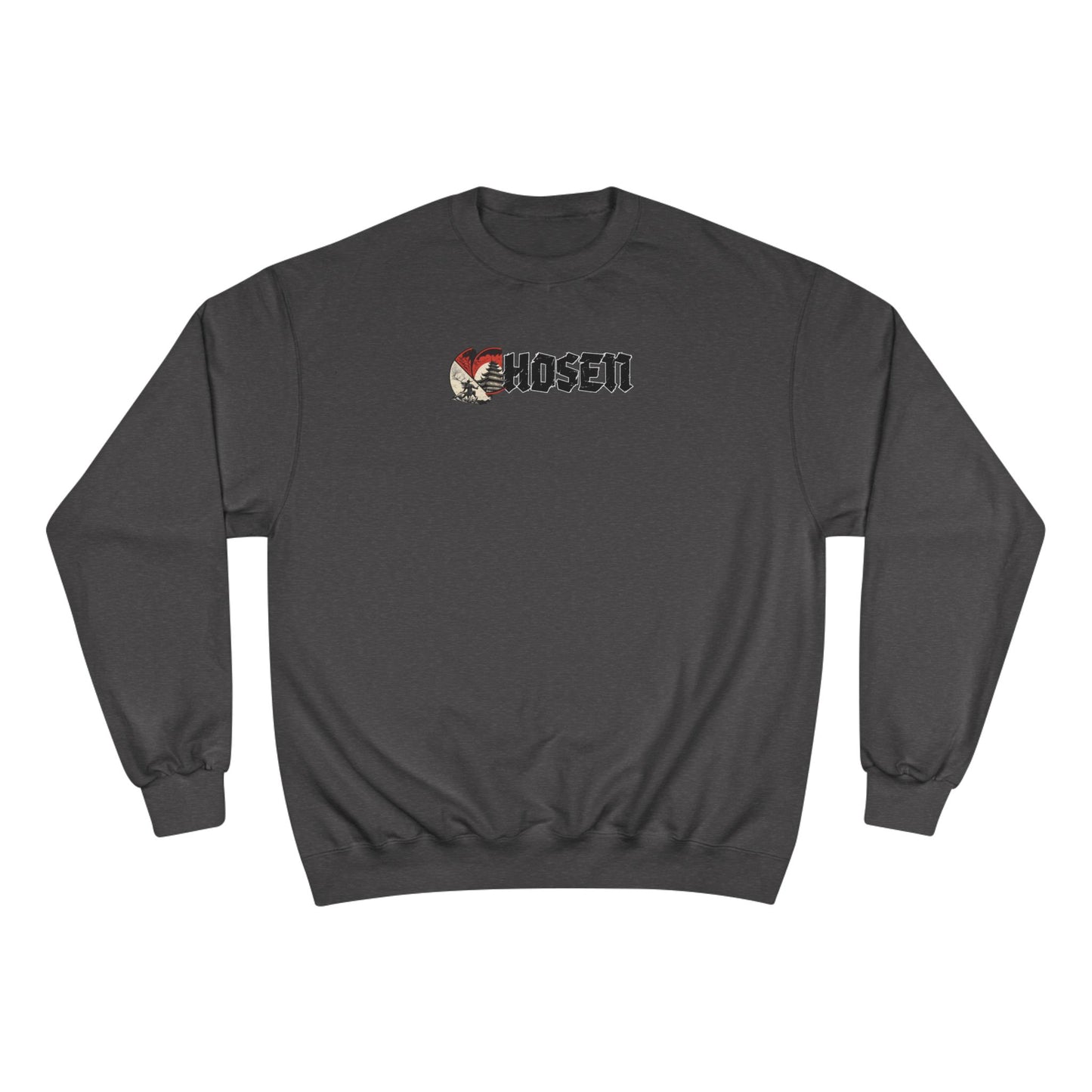 Chosen C-Logo "Temple" Graphic Champion Sweatshirt - ”Chosen by Fire, Forged by Purpose”