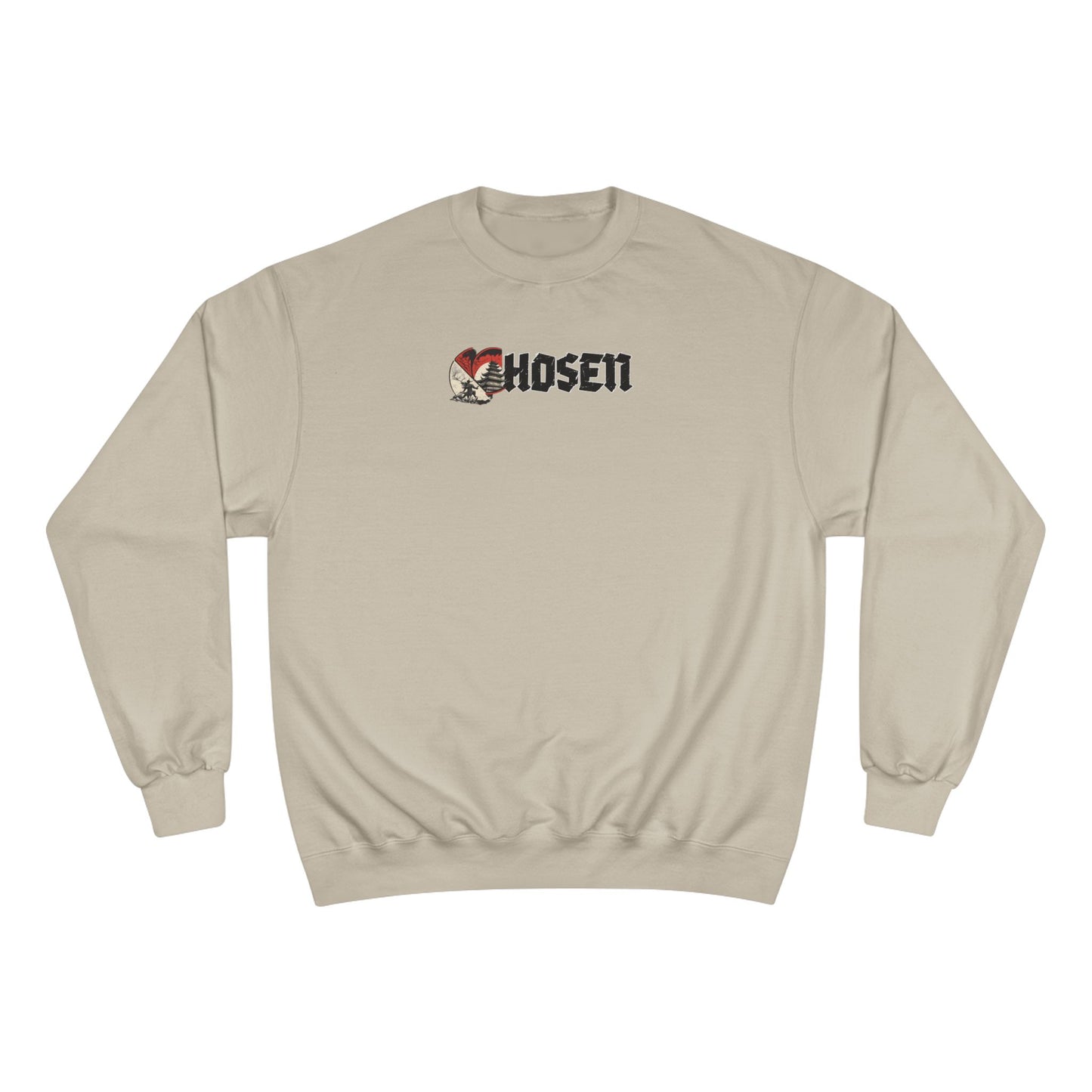 Chosen C-Logo "Temple" Graphic Champion Sweatshirt - ”Chosen by Fire, Forged by Purpose”