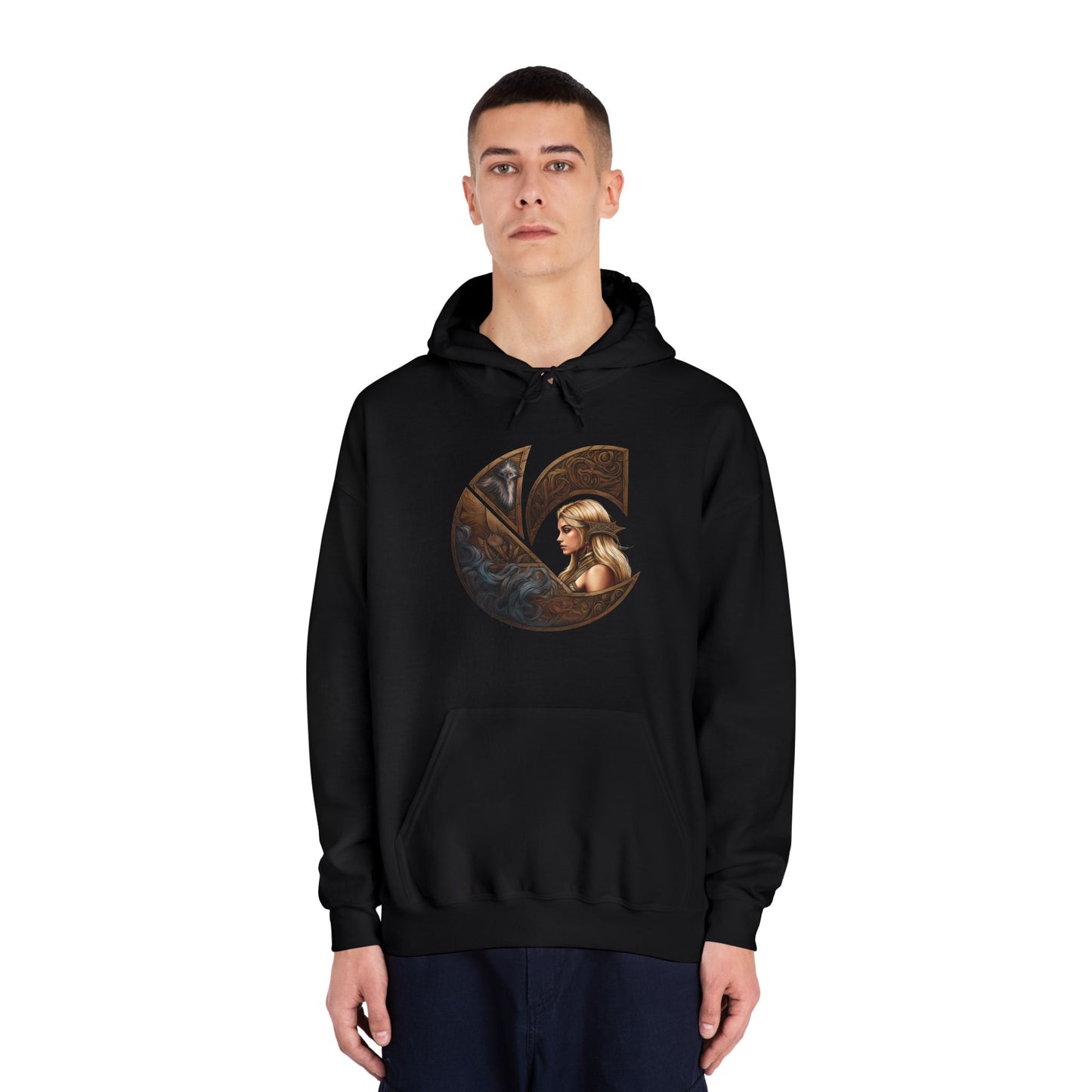 C-Logo "Freja" Norse Cozy Hooded Sweatshirt