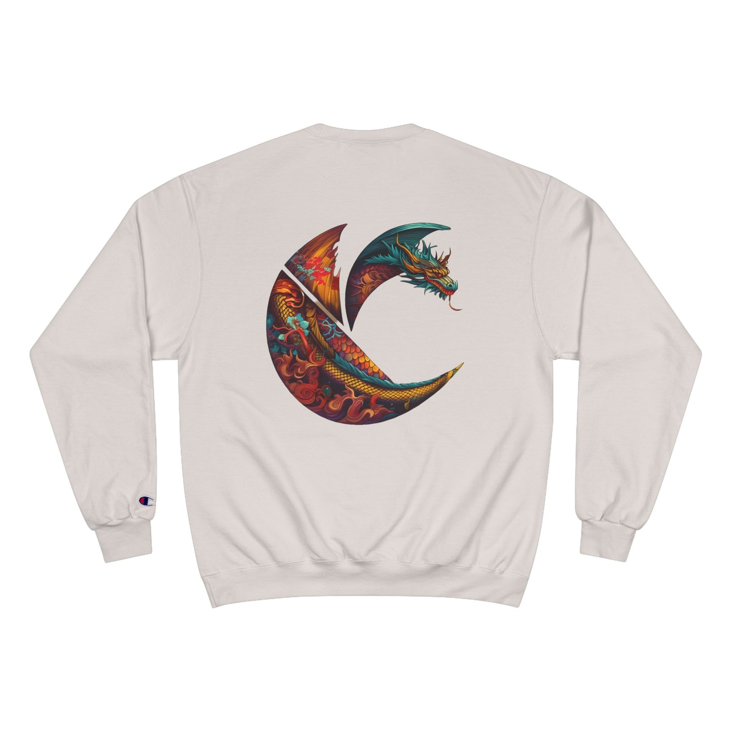 Chosen C-Logo Dragon Graphic Champion Sweatshirt - ”Chosen by Fire, Forged by Purpose”