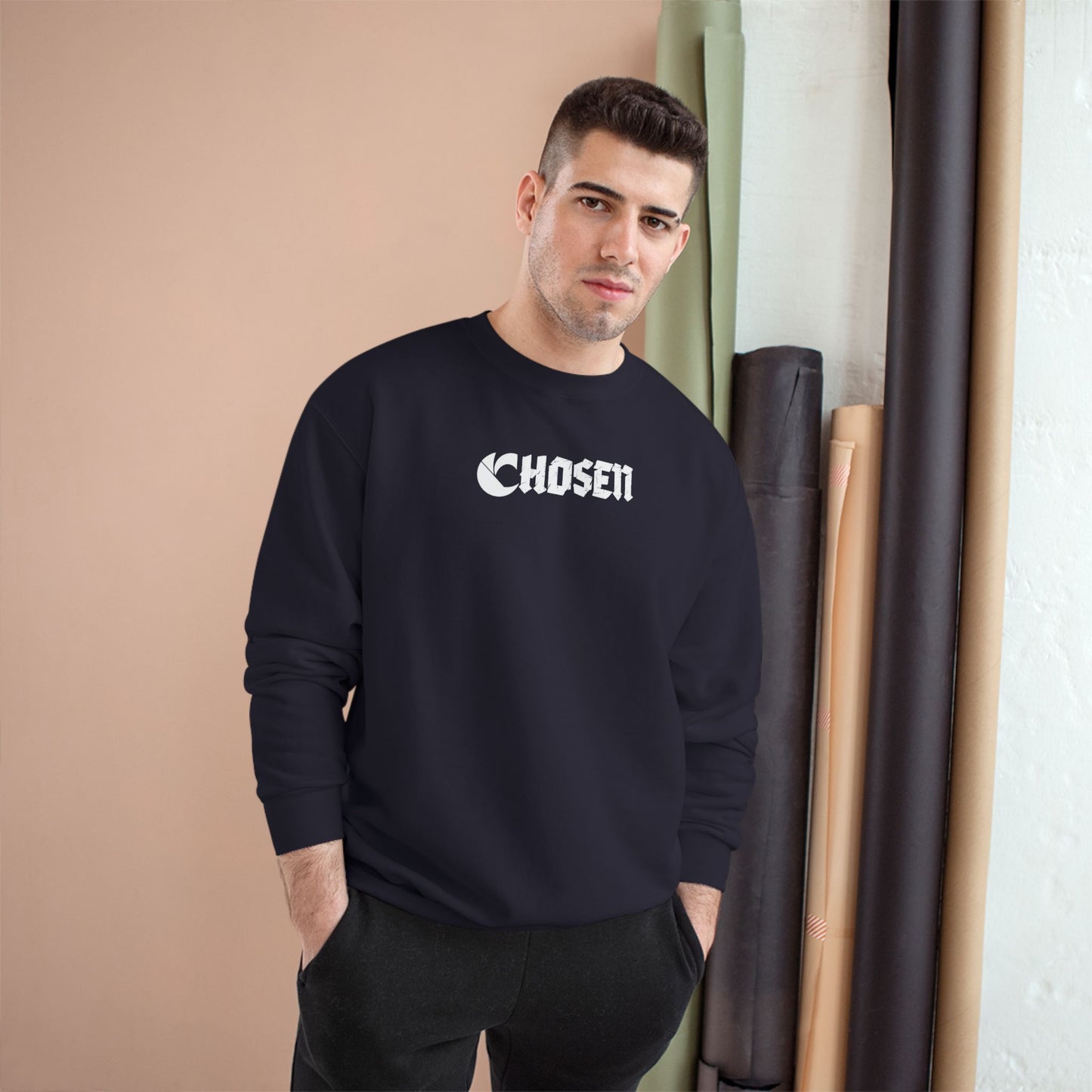 Chosen C-Logo "Pyramid" Graphic Champion Sweatshirt - ”Chosen by Fire, Forged by Purpose”