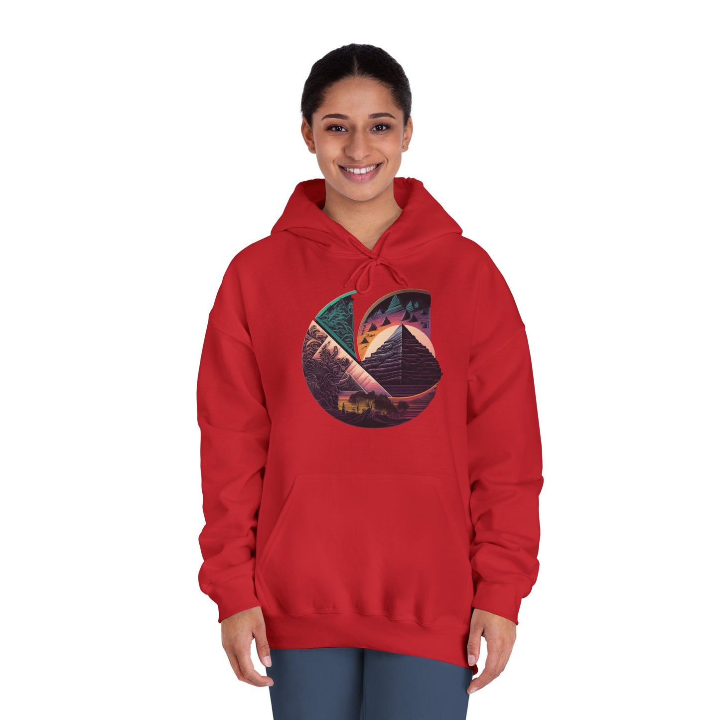 C-Logo Pyramid Cozy Hooded Sweatshirt