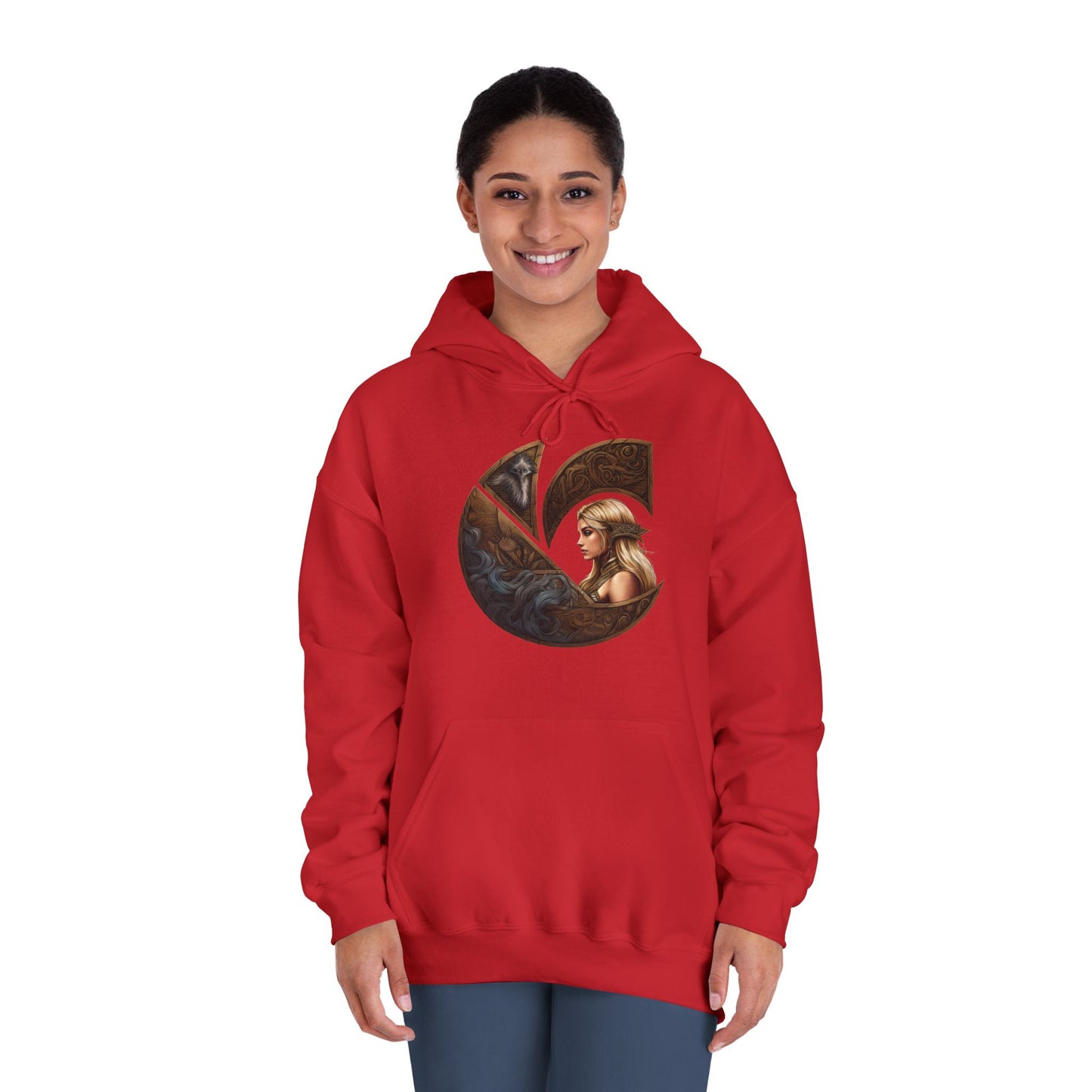 C-Logo "Freja" Norse Cozy Hooded Sweatshirt