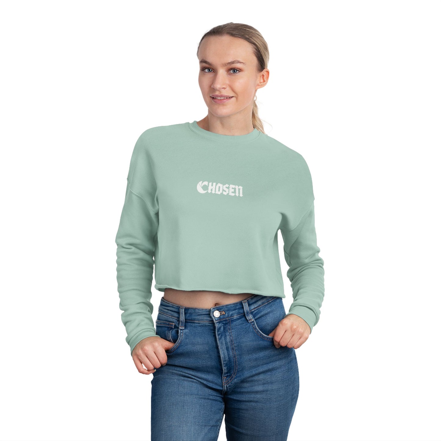 "C'hosen" C-Logo Cropped Sweatshirt - ”Chosen by Fire, Forged by Purpose”