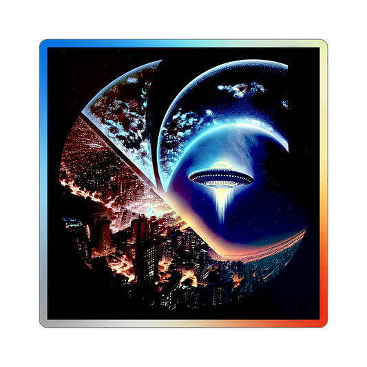 C-Logo Cosmic Holographic Die-Cut Stickers
