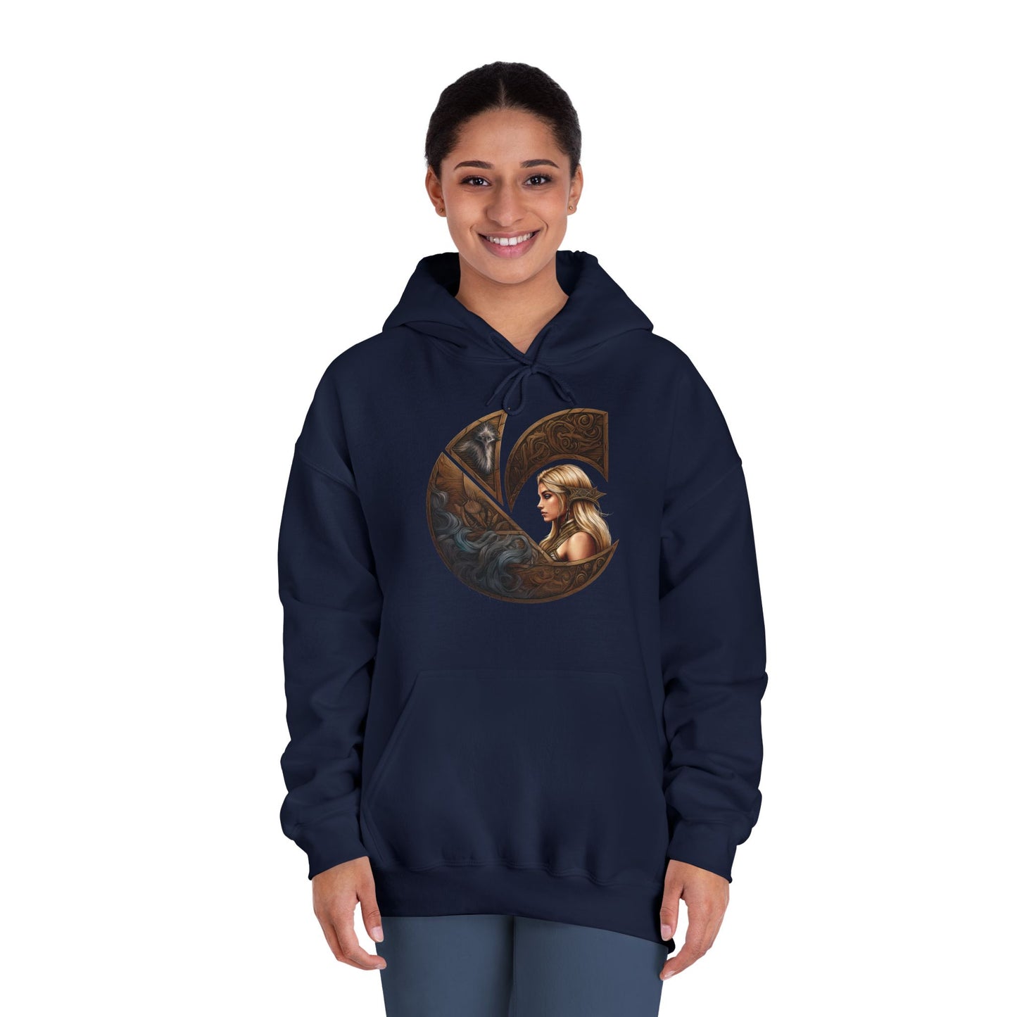 C-Logo "Freja" Norse Cozy Hooded Sweatshirt