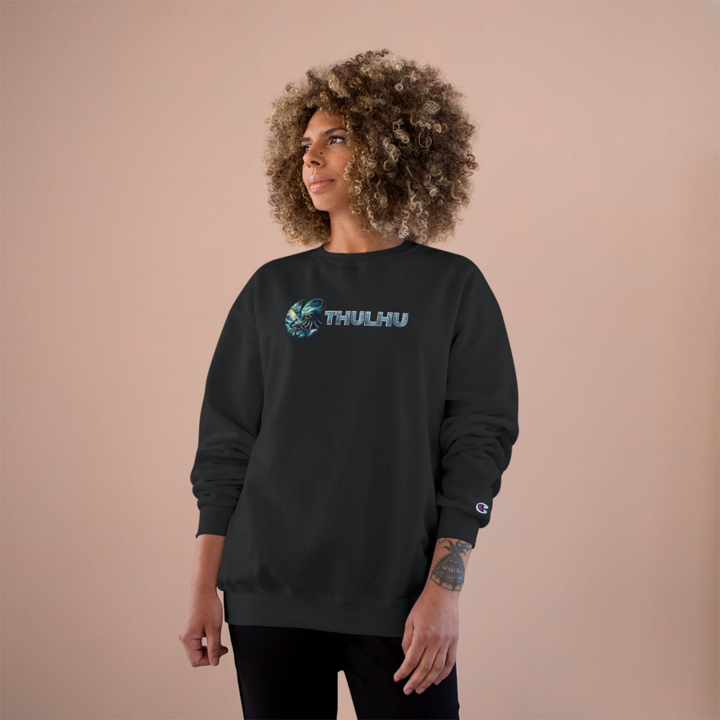 Cthulhu C-Logo Champion Sweater w/ Back Graphic