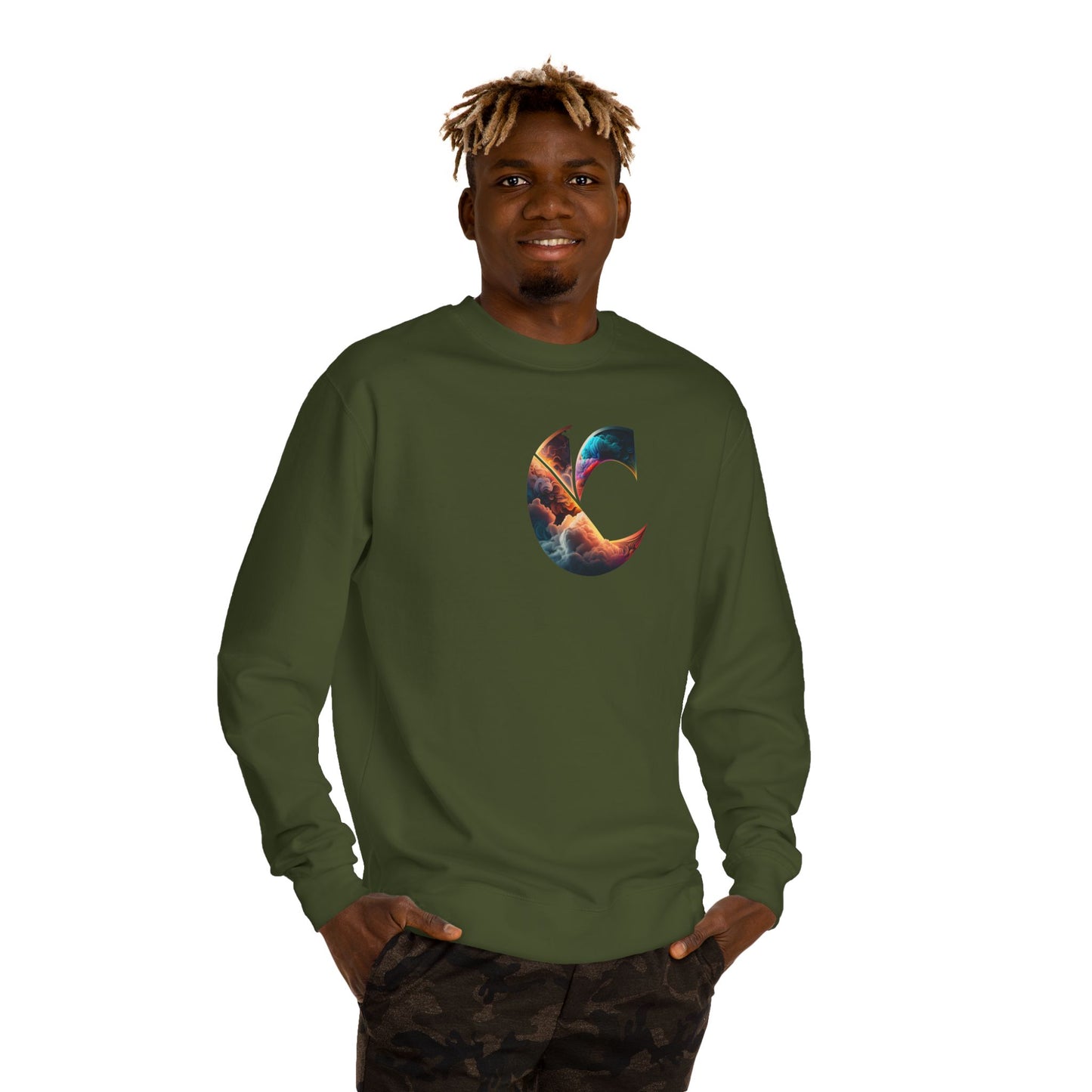 SUBINAC Crew Neck Sweatshirt - C-Logo Cloud Design