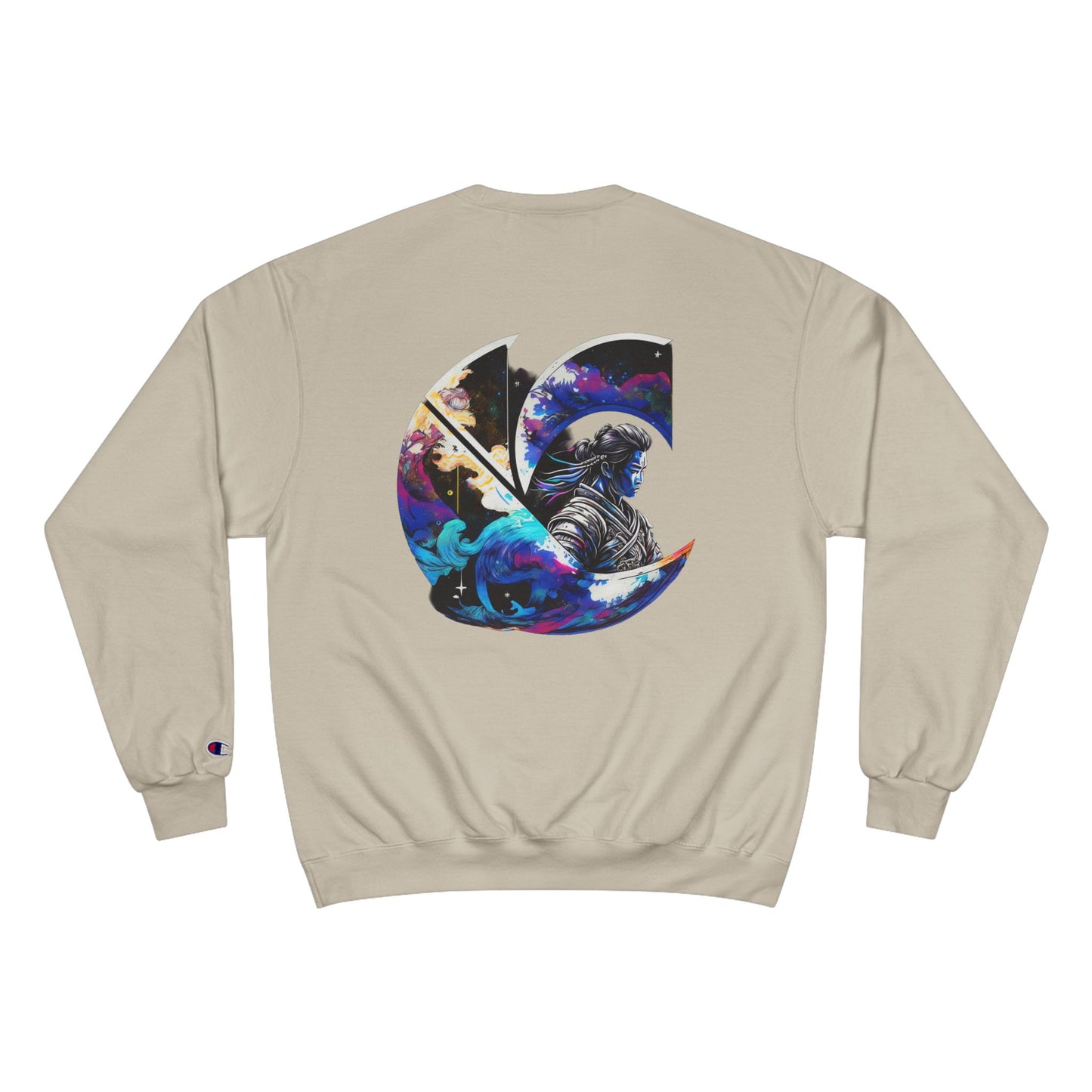 Chosen C-Logo "Samurai Wave" Graphic Champion Sweatshirt - ”Chosen by Fire, Forged by Purpose”